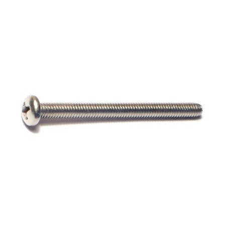 Midwest Fastener #8-32 x 2 in Phillips Pan Machine Screw, Plain 18-8 Stainless Steel, 12 PK 63737